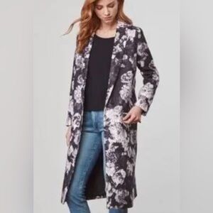 BB Dakota Black Floral Alexa Coat